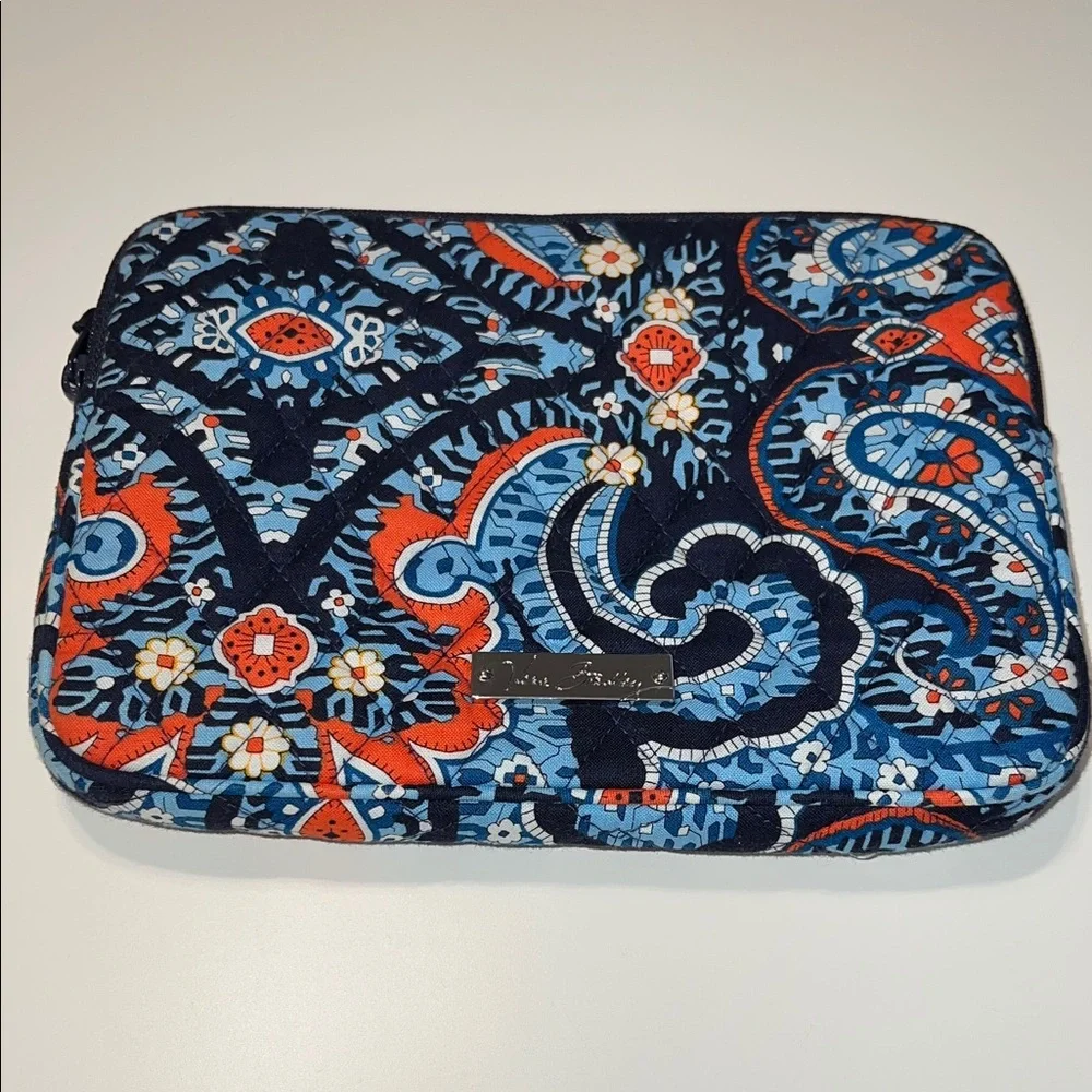 Vera Bradley Navy and Orange Paisley Tech Sleeve